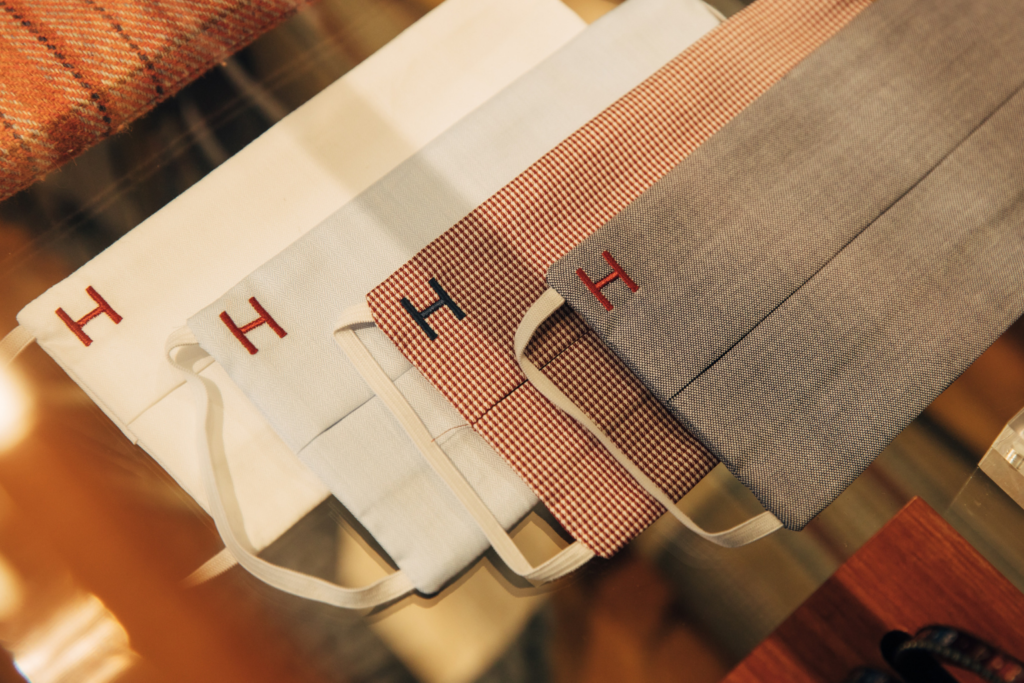 4 masks from The Huntsman in different fabrics